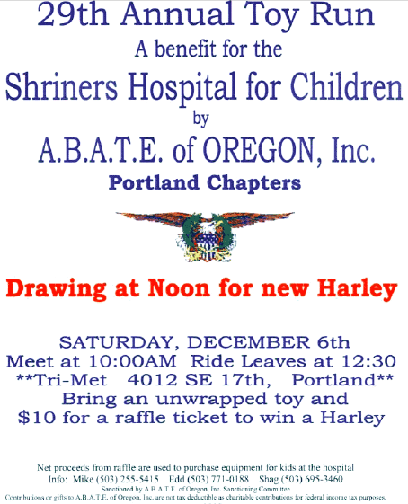 Abate Of Oregon Shriners Toy Run 33