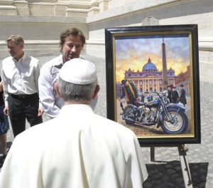 David Uhl's, Pope Francis and the Chance Encounter painting